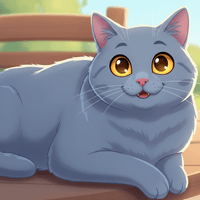 Cat transformed in Disney cartoon style